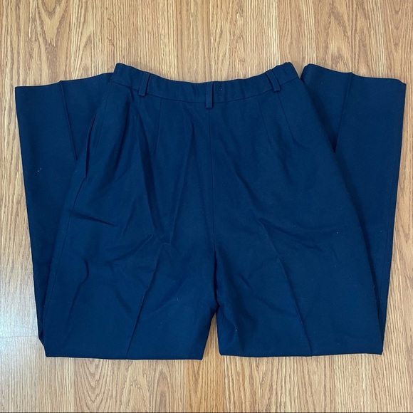 Vintage 70s Pendleton Pleated Blue Wool Trousers - Picture 3 of 7